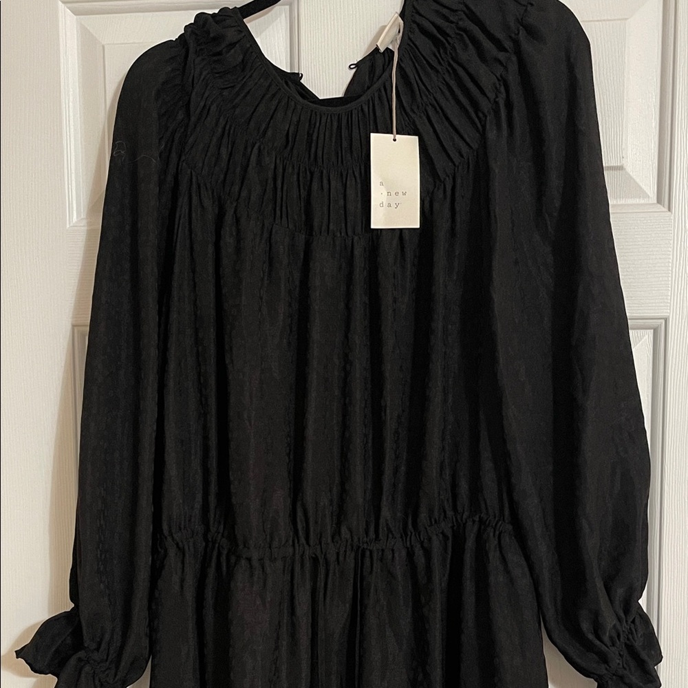 A New Day Black Ruffled Dress